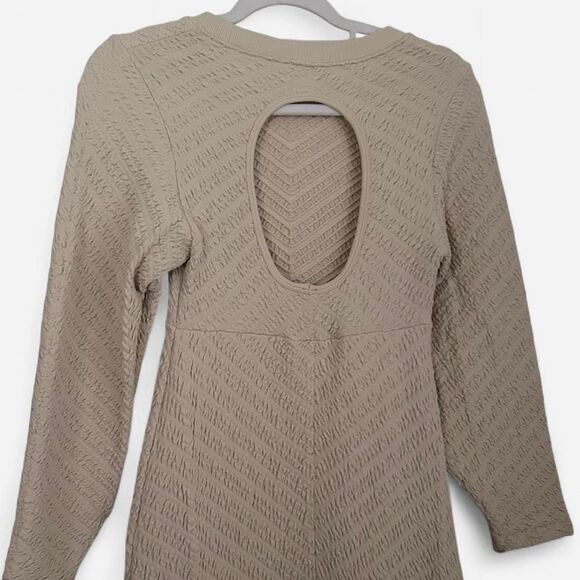 Free People Gabby Seamless Quilt Midi Boho Preppy Soft-Girl Sweater Dress XS/S - Picture 7 of 8